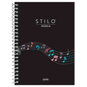 Caderno de Musica Capa Dura 80 Fls - Stilo 1
